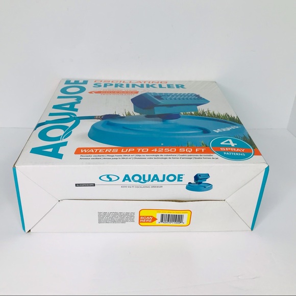 New! Aqua Joe 20 Nozzle 4250 Sq Ft Adjustable Gear Driven Oscillating Sprinkler - Picture 5 of 5